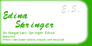edina springer business card